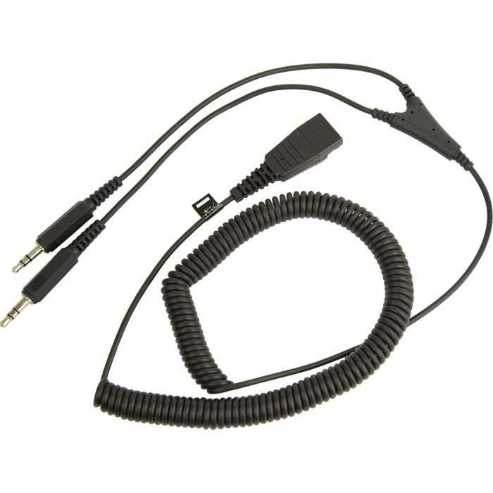 Jabra Cable de Conexión QD a 2 x 3.5mm Klinke Espiral