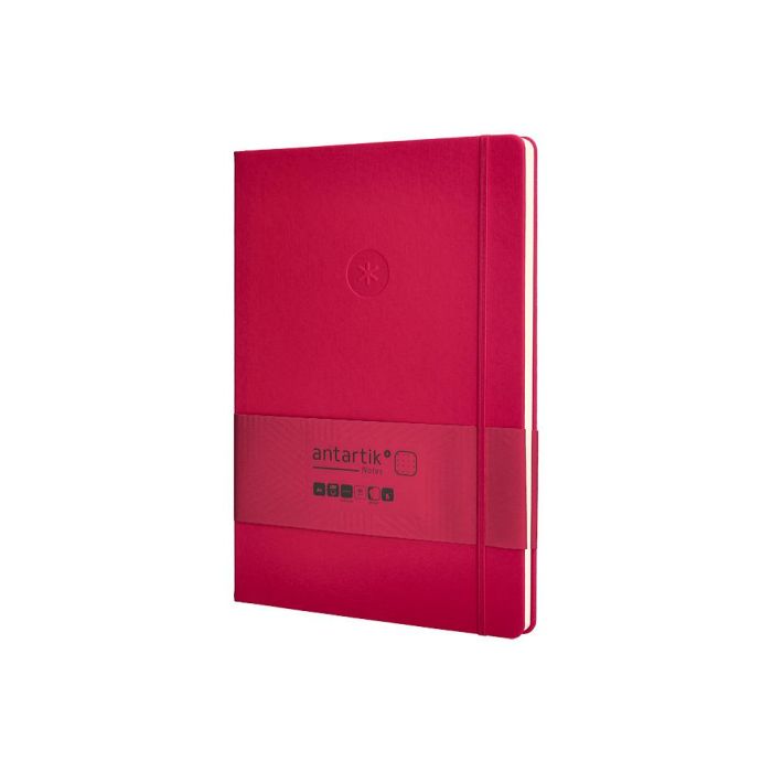 Cuaderno Con Gomilla Antartik Notes Tapa Dura A4 Hojas Puntos Burdeos 100 Hojas 80 gr Fsc 3