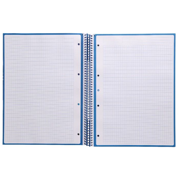 Cuaderno Espiral A4 Micro Antartik Tapa Forrada 80H 90 gr Cuadro 5 mm 1 Banda 4 Taladros Azul Oscuro 3