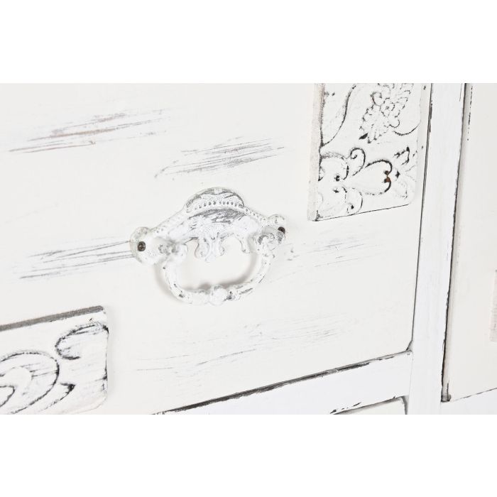 DKD Home Decor Cajonera Romántico Blanco de Madera con 6 Cajones, 2 Puertas y 1 Estantería. Dimensiones: 69x38x130 cm 7 DKD Home Decor Cajonera Romántico Blanco de Madera con 6 Cajones, 2 Puertas y 1 Estantería. Dimensiones: 69x38x130 cm 7