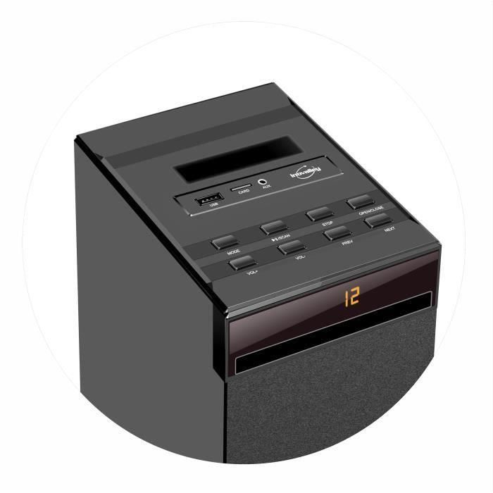 INOVALLEY HP32CD - Torre de sonido Bluetooth, reproductor de CD, USB - Negro 2 INOVALLEY HP32CD - Torre de sonido Bluetooth, reproductor de CD, USB - Negro 2