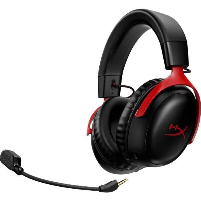 Auriculares inalámbricos para juegos - HyperX Cloud III - para PC y consola - Negro/Rojo 3