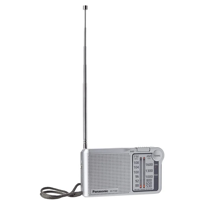 Panasonic Radio Portátil AM/FM Analógica, Altavoz, Entrada Auriculares, Plata 3