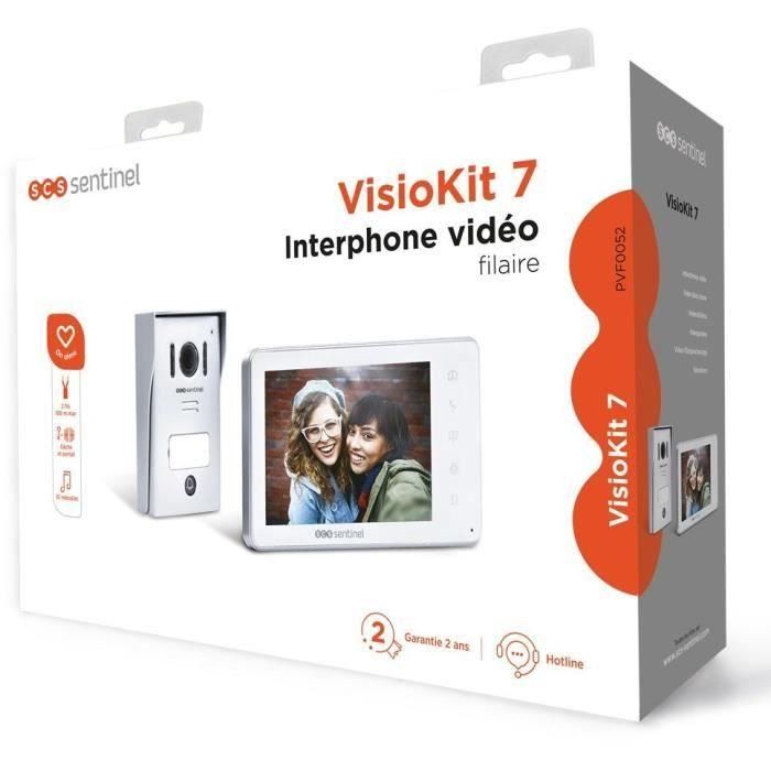 Videoportero con cable, color blanco - VisioKit 7 - SCS SENTINEL 5 Videoportero con cable, color blanco - VisioKit 7 - SCS SENTINEL 5