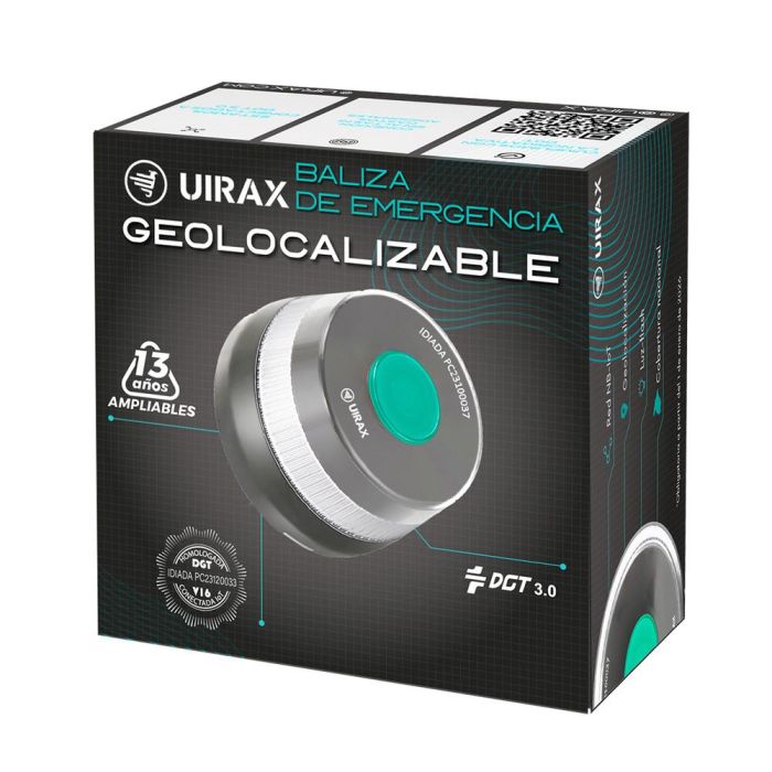 Uirax Baliza V16 Homologada Geolocalizable DGT 3.0 IoT Luz Visible 360º Conectada Emergencia Coche 4