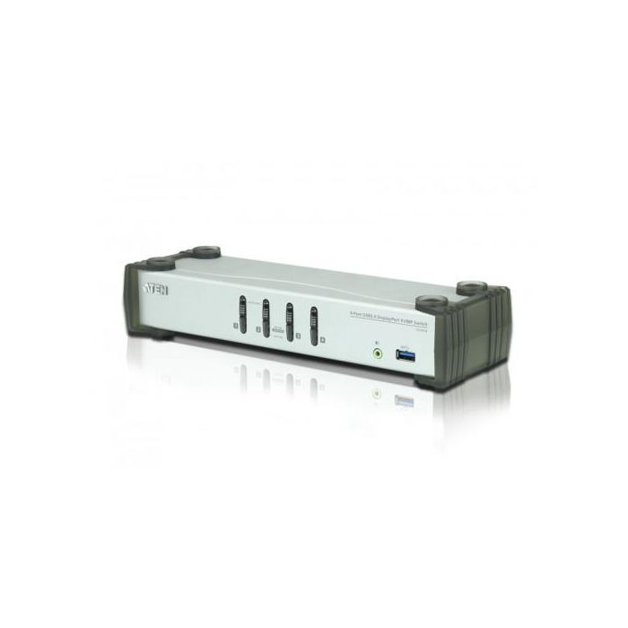 Aten CS1914 Interruptor KVM USB y DisplayPort 3840x2160 Pixeles Negro y Gris