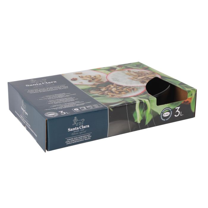 Inde Fuente Oval para Horno de Borosilicato 3 Litros (2 Unidades) 6