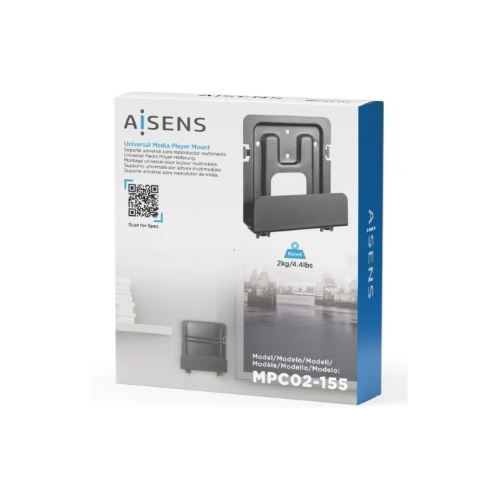 AISENS - SOPORTE UNIVERSAL DE PARED PARA MINI PC, ROUTER, NEGRO AISENS - SOPORTE UNIVERSAL DE PARED PARA MINI PC, ROUTER, NEGRO