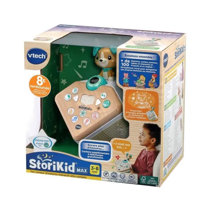 Vtech VT3417766080851 Storikid Max - Mi Cuentacuentos (Juguete con Parte de Madera FSC) - Idioma Francés 4