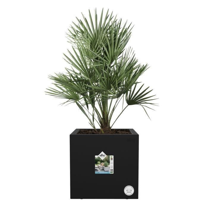 Jardinera Elho Vivo Next Square 30 - Negro - Ø 30 x H 29 cm - interior/exterior - 100% reciclado 1