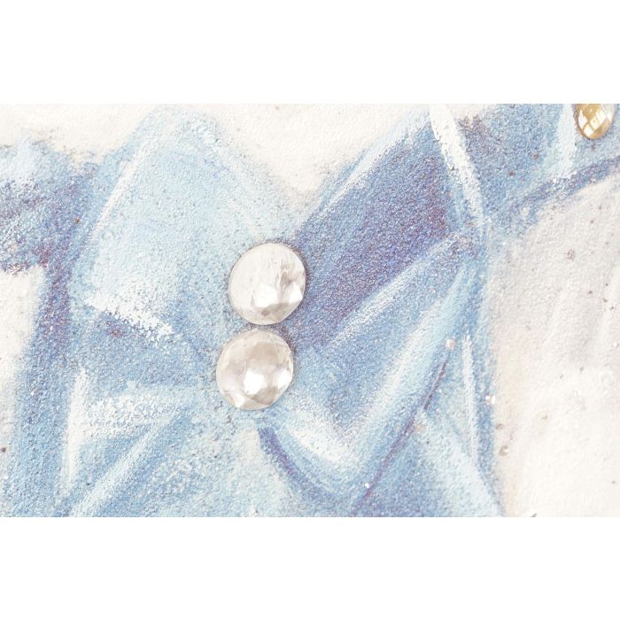 DKD Home Decor Cuadro Tradicional Multicolor Azul Lienzo y Pino Pintado a Mano 102 x 102 cm (2 Unidades) 2