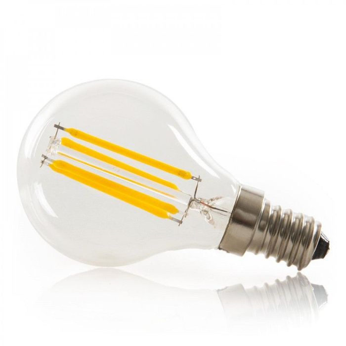 Bombilla LED E14 4W 288Lm 2000ºK Filamento G45 Estilo Incandescente 40.000H WO-LF-G45-E14-4W-WW 2