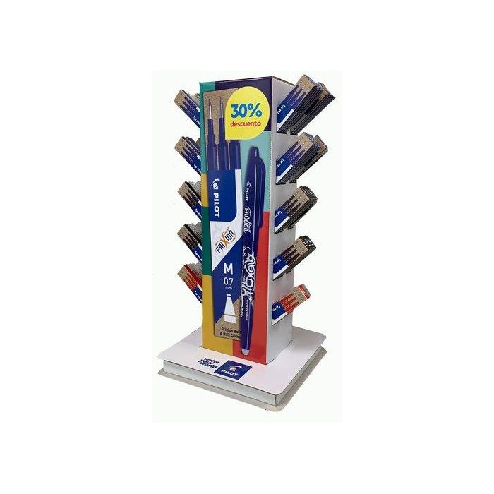 Recambio Pilot Boligrafo Frixion Ball/Clicker Expositor De 60 30X Azul 12X Negro 12X Rojo 6X Verde
