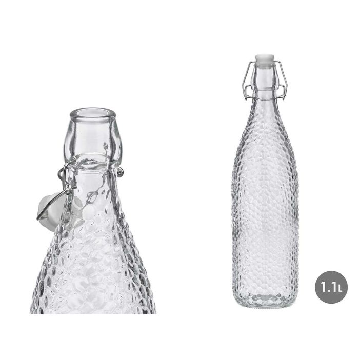Botella Relieve Puntos 1,1L Vivalto 8X32CM (12 Unidades) Botella Relieve Puntos 1,1L Vivalto 8X32CM (12 Unidades)