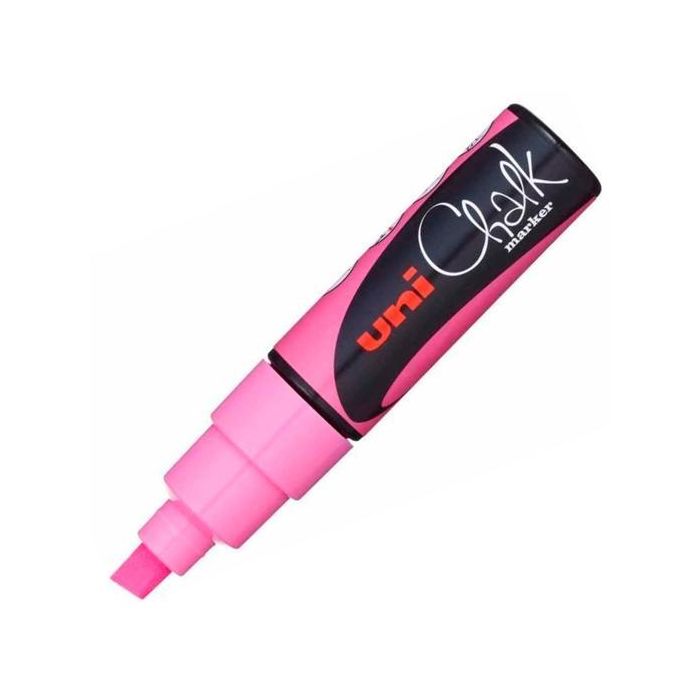 Uni-Ball Marcador Tiza Líquida Chalk PWE-8K Rosa Flúor Set 6 Unidades (Set de 6)