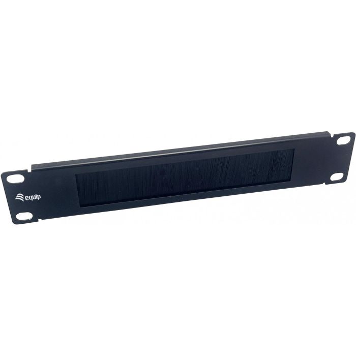 EQUIP Cable Durchfuehrung 10" 1U con Placa de Cepillo Negro