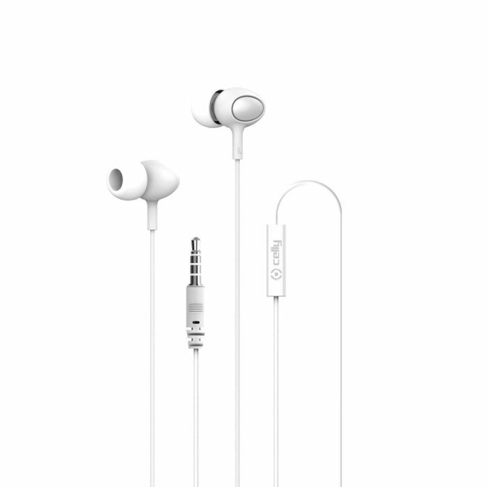 Celly Auricular Jack 3.5 Stereo Con Microfono Blanco 3 Celly Auricular Jack 3.5 Stereo Con Microfono Blanco 3