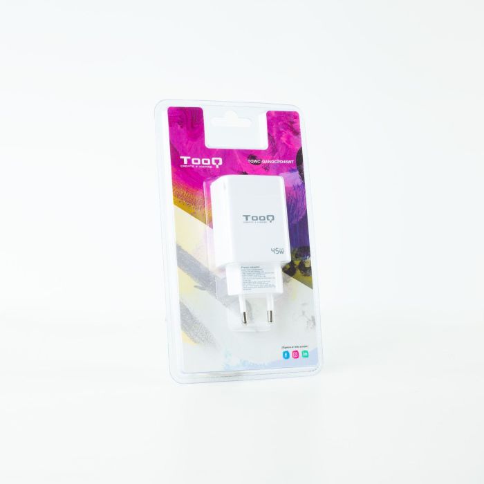 Cargador Pared Tooq Doble Usb - C + 1 Cargador Pared Tooq Doble Usb - C + 1
