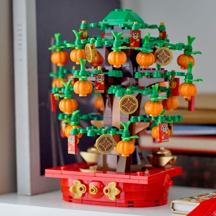 LEGO Árbol del Dinero (40648) - Kit de Construcción para Niños a Partir de 9 Años con 20 Mandarinas, 14 Sobres Rojos y 10 Monedas 3