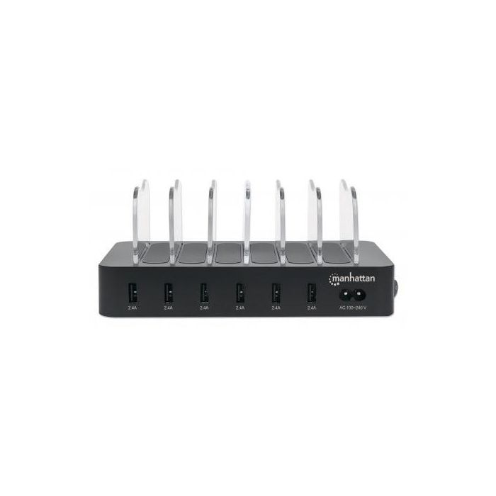 MANHATTAN 6-Port USB-Ladestation USB-A-Ports 2.4 A/5 V 55W 2