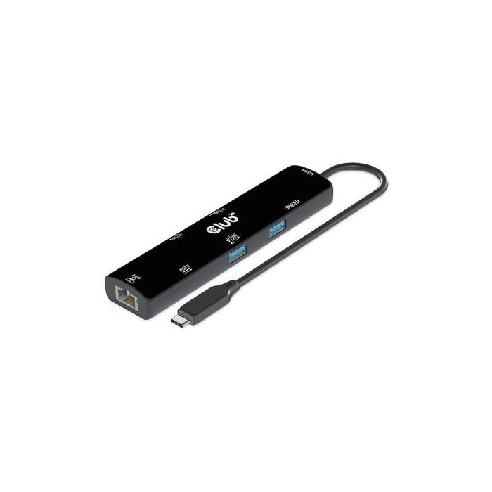 Club3D USB4 Hub 6 en 1 con HDMI 4K120Hz, 2x USB-C, 2x USB, LAN y Power Delivery 100W 1 Club3D USB4 Hub 6 en 1 con HDMI 4K120Hz, 2x USB-C, 2x USB, LAN y Power Delivery 100W 1