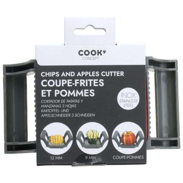 Cook Concept Cortador de Patatas y Manzanas con 3 Cuchillas Intercambiables para Patatas Fritas y Verduras 1