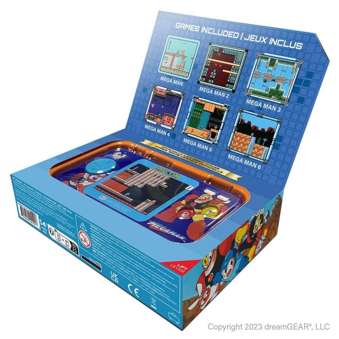My Arcade JUS1696639164159 Pocket Player PRO Megaman Retrogaming Pantalla 7 cm Alta Resolución, 6 Juegos Mega Man 4
