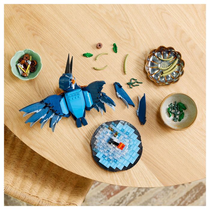 Lego 10331 Icons Kingfisher (Kungsfiskare) Fauna 2024 V29 - Set de construcción de kungsfiskare para adultos con soporte de exhibición