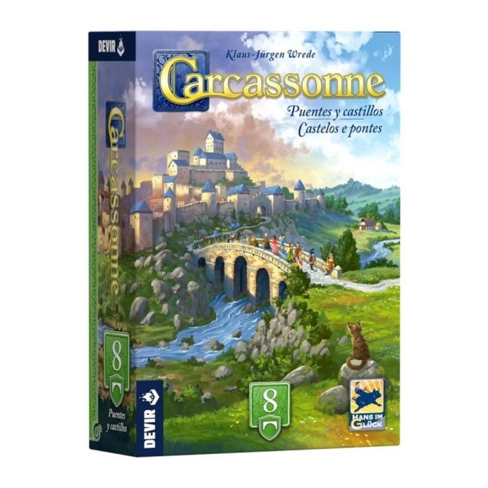 Devir Carcassonne: Puentes y Castillos Expansión 8 - Juego de Mesa Estratégica Nueva Edición