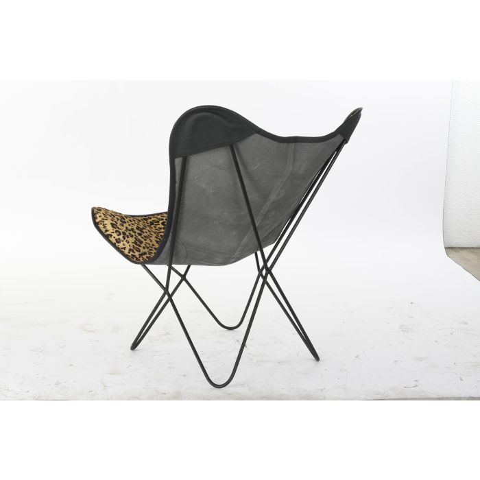 DKD Home Decor Silla Colonial Negro Marron Metal Piel 70 x 93 x 73 cm 3