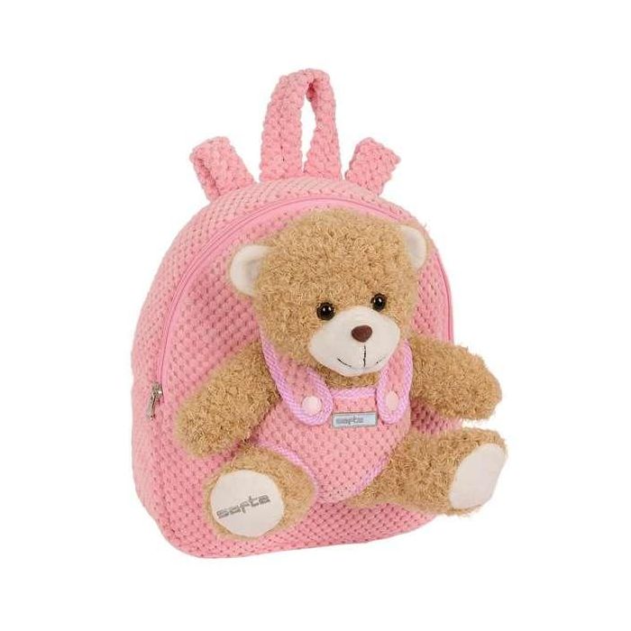 Mochila Safta Preescolar Osito Extraible Rosa 75x230x270 mm Mochila Safta Preescolar Osito Extraible Rosa 75x230x270 mm