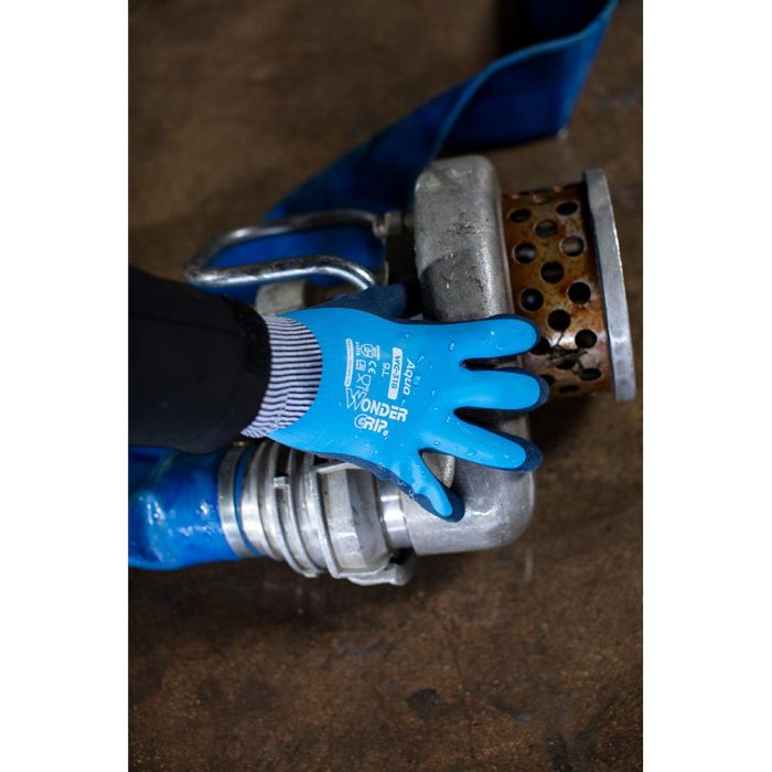 Guante nailon doble recubrimiento latex, 100% resistente al agua, talla 11 4 Guante nailon doble recubrimiento latex, 100% resistente al agua, talla 11 4