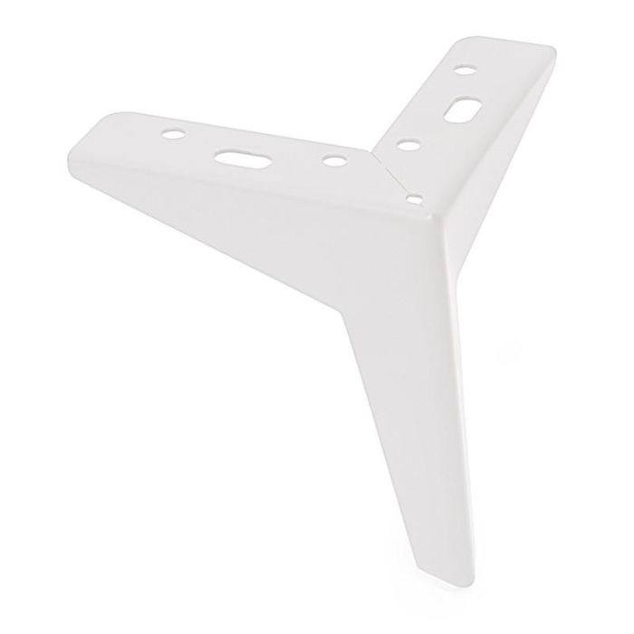 Q&Q Pata Metálica Togo para Sofás y Muebles, Fabricada en Metal Duradero, con Acabado Blanco, Altura H100