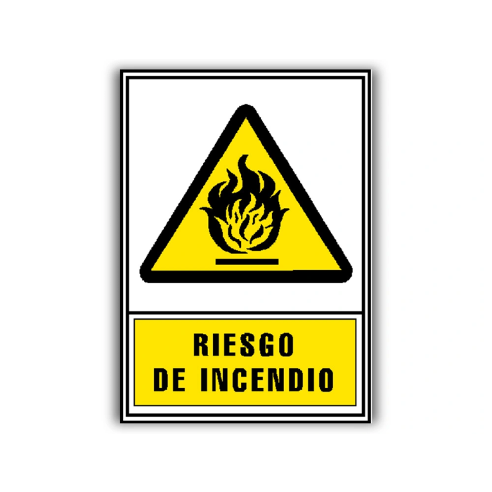 Archivo 2000 Pictograma Riesgo de Incendio PVC Luminiscente 210x297 mm Señal Informativa 1
