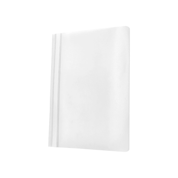 Q-connect Carpeta Dossier Fastener Plástico DIN A4 Blanco PVC Transparente 4