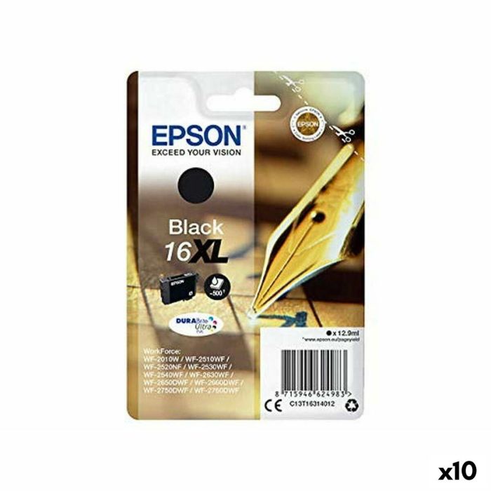 Cartucho de Tinta Original Epson Nº16XL Negro (10 Unidades)