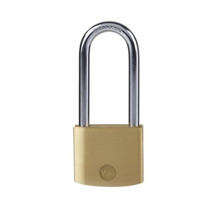 Yale Y110B/40/152/1 Candado de latón con arco largo de acero cementado, incluye 3 llaves 0 Yale Y110B/40/152/1 Candado de latón con arco largo de acero cementado, incluye 3 llaves 0