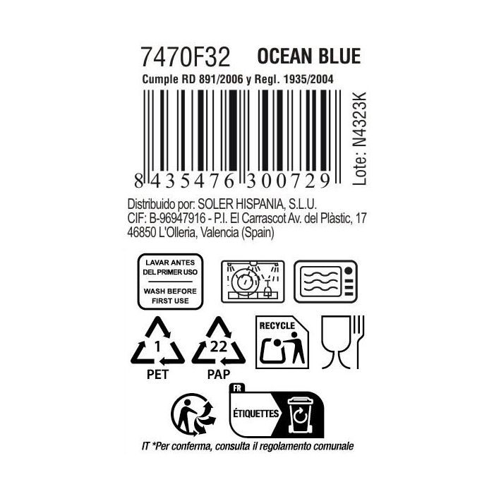 Mug Ocean Blue 90 ml - Inde (36 Unidades) 3 Mug Ocean Blue 90 ml - Inde (36 Unidades) 3