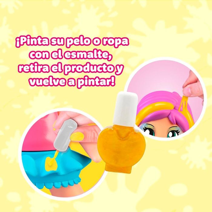 Famosa Pny70000 Pinypon Pop & Make Up Figura de 17cm para Maquillar y Decorar con Pegatinas y Purpurina +4 años 4