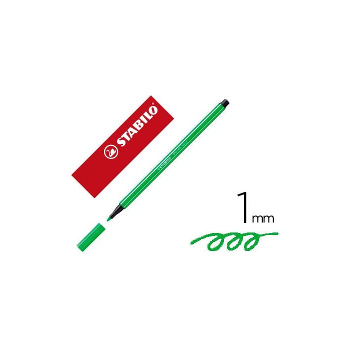 Stabilo Rotulador Pen 68 Verde Fluorescente Caja 10 Ud