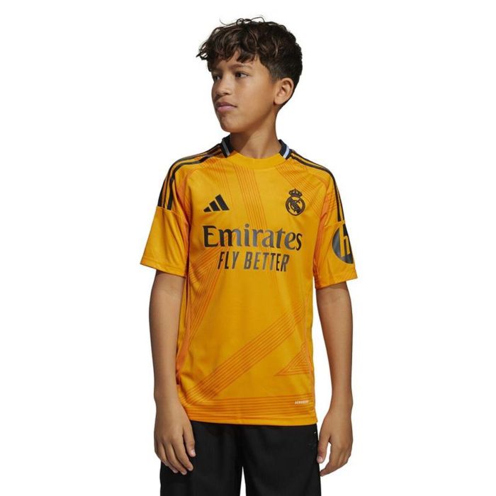 Camiseta de Fútbol de Manga Corta para Niños Adidas Real A Jsy Naranja L 4