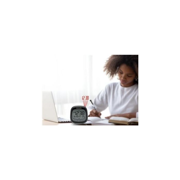 POLITUS RDP-3007 Reloj Despertador Proyector Táctil Negro con Temperatura Interior 2