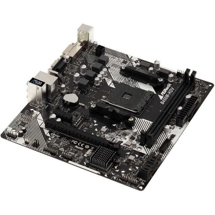 ASRock Placa Base AM4 B450M-HDV R4.0 mATX Socket AM4 AMD B450 Chipset 2 ASRock Placa Base AM4 B450M-HDV R4.0 mATX Socket AM4 AMD B450 Chipset 2