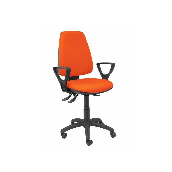 Silla Piqueras Y Crespo Elche S Brazos Fijos Mecanismo Asincro De Doble Maneta Gran Confortabilidad Regulable En Altura Ruedas Nylon Asiento Y Respaldo Tapizado Bali Naranja Oscuro