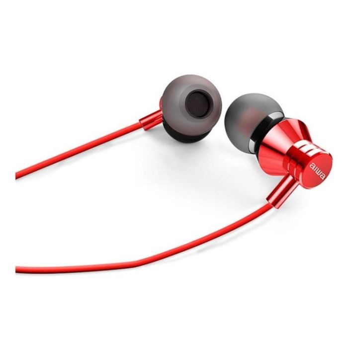 Aiwa ESTM-50USB-C Auriculares USB Tipo C Alámbrico Rojo Llamadas/Música 1.2m 2