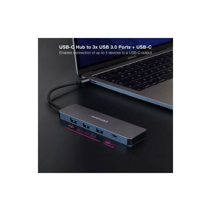 Hub USB NANOCABLE 10.16.4409 Gris (1 unidad) 2