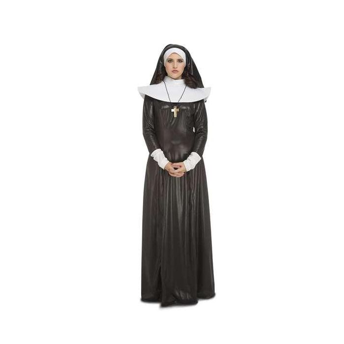 Disfraz monja tocado, túnica y collar talla XXL Disfraz monja tocado, túnica y collar talla XXL