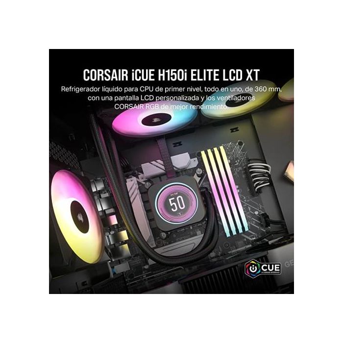 Venti. Cpu Corsair Icue H150I Elite Lcd Xt CW-9060075-WW 1 Venti. Cpu Corsair Icue H150I Elite Lcd Xt CW-9060075-WW 1
