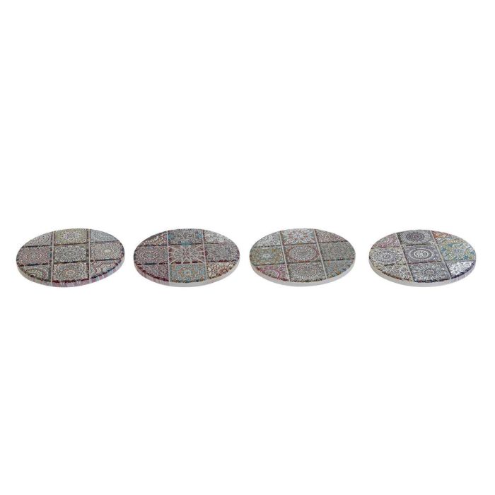 Posavasos Indio DKD Home Decor Multicolor Dorado 10.8 x 0.7 x 10.8 cm Set de 4 3 Posavasos Indio DKD Home Decor Multicolor Dorado 10.8 x 0.7 x 10.8 cm Set de 4 3