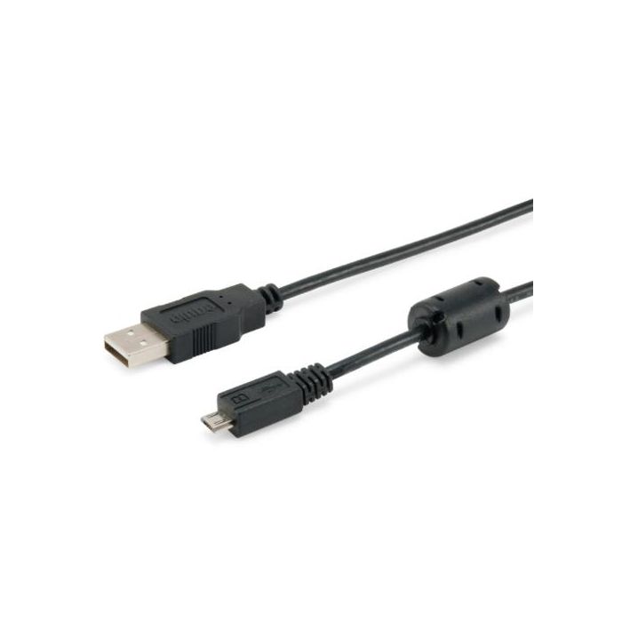 Equip Cable USB 2.0 Tipo A a Micro-B, 1.8m, Negro - 128551